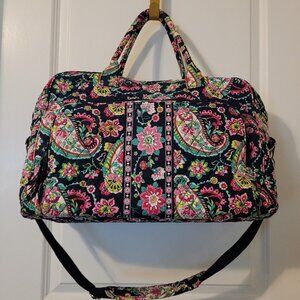 Vera Bradley Petal Paisley Duffel Travel Weekender Holiday School Gym Bag